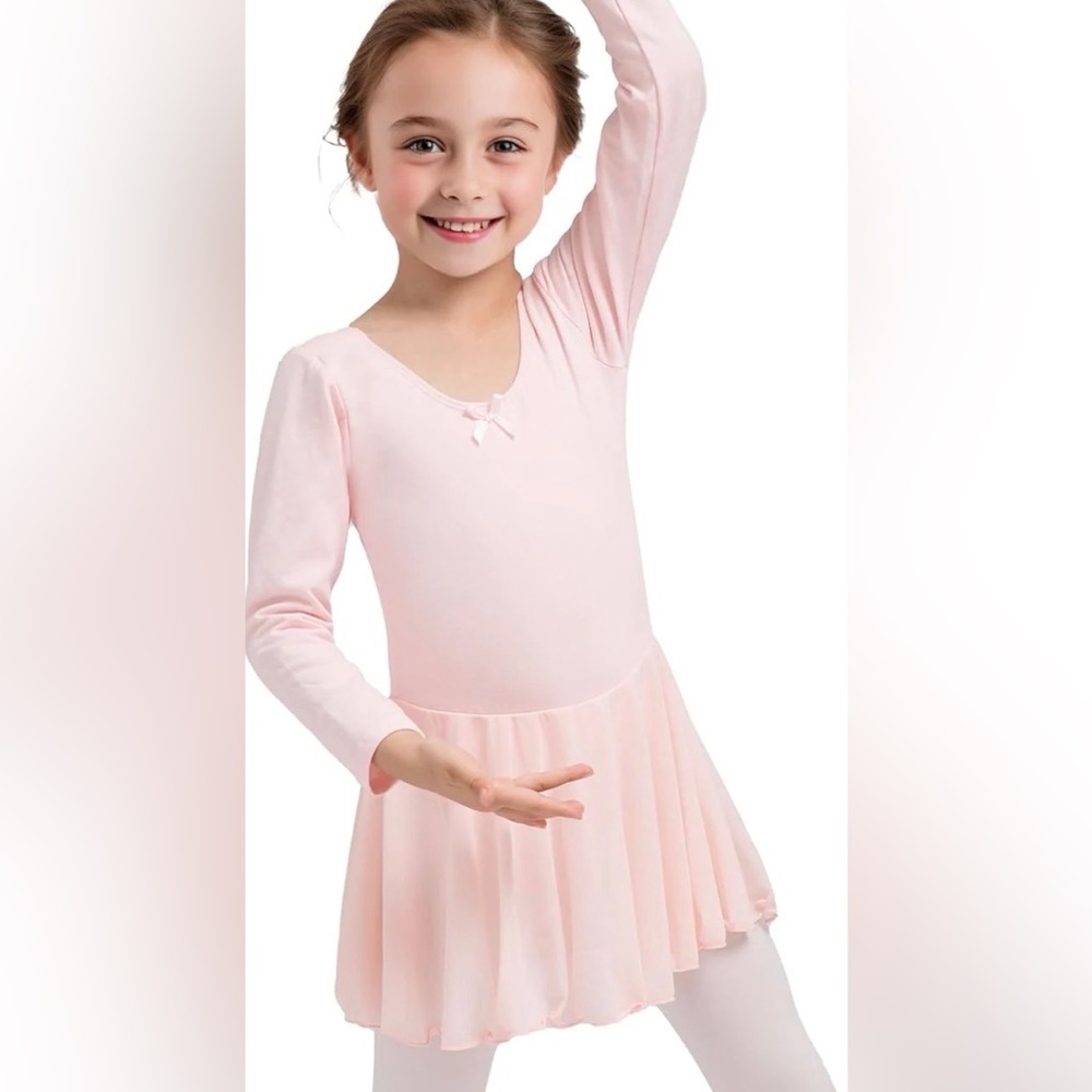 Pink Long Sleeve Ballet Leotard